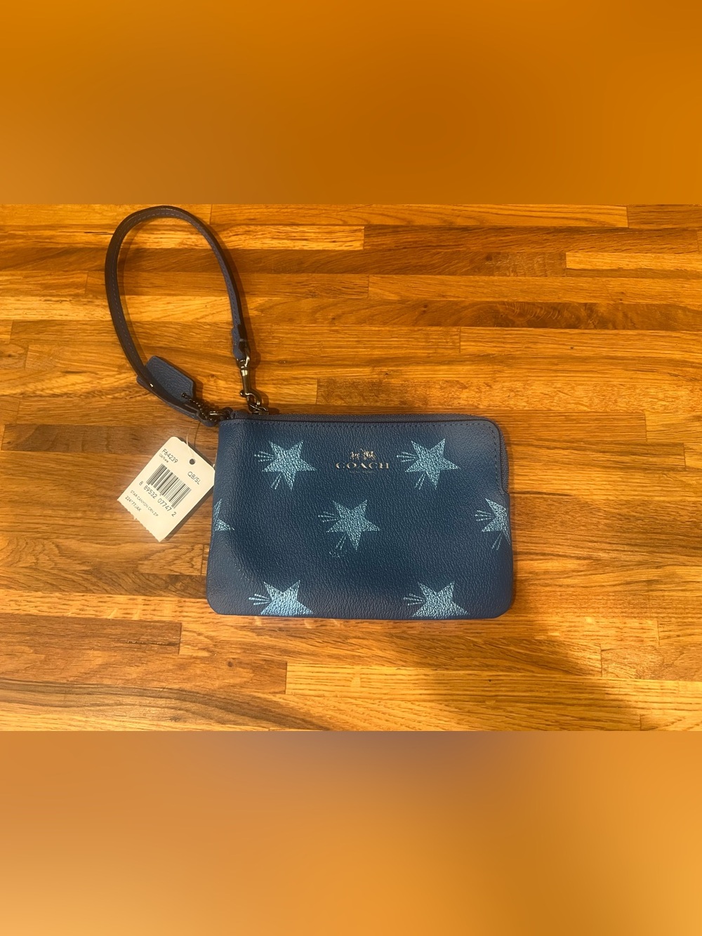 Coach Limited Edition Star Canyon Print Leather Wristlet - Slate Blue - Picture 2 of 5